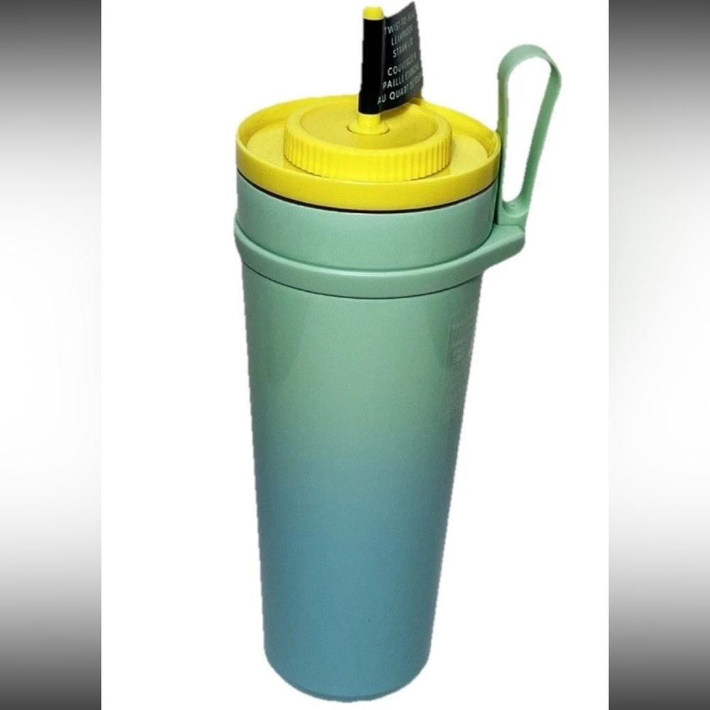 Starbucks 24oz Insulated Blue/Green Gradient Twist To Seal Cold Cup Brand New